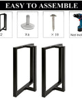 Beefy Heavy Duty T Shape Metal Table Legs 28x24 Inch Industrial Desk Legs Set Black 2 Pack Engineered To Hold Up To 800lbs