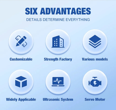 Six advantages of Heavy Duty Automatic Tissue Paper Machine For Commercial Toilet Paper Manufacturing including customizability, strength, and more.