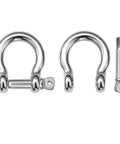 Heavy Duty Marine Grade Stainless Steel Chain Shackles Built Like A Tank To Handle 1400 Pound Rated Capacity Screw Pin Anchor Rigging Hardware Rust Proof Pair, shown with screw pin.