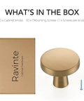 Solid Round Kitchen Cabinet Knobs 30 Pack Single Hole Pulls In Champagne Bronze Oil Rubbed Finish For Cabinets And Drawers