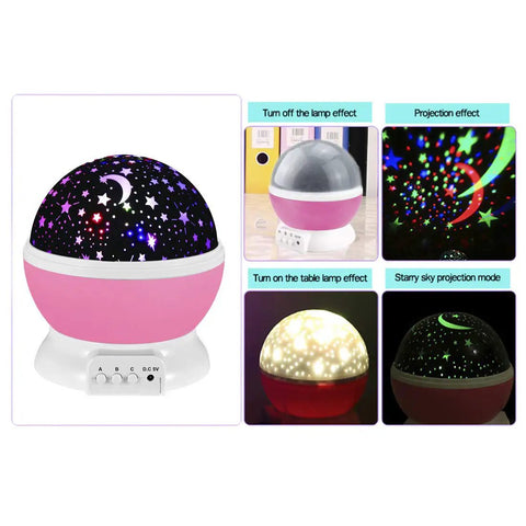 Pink Star Projector Night Light for Kids Room Decor with a Cozy Dreamy Vibe, projects starry sky up to 15 feet at bedtime