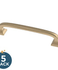 Champagne Bronze Cabinet Pulls 4 Inch Center To Center 5 Pack Drawer Handles for kitchen cabinets, dressers, zinc finish