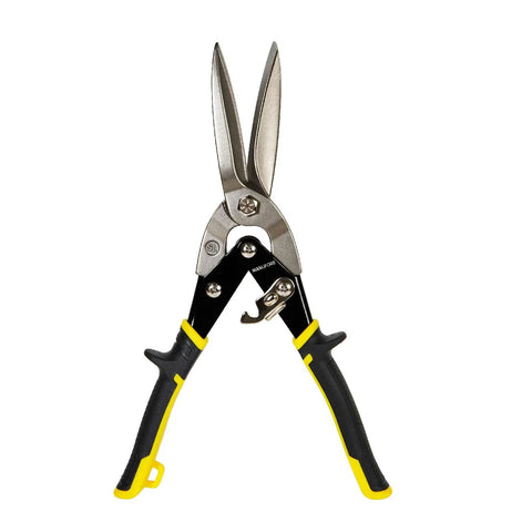 12 Inch Aviation Tin Snips Heavy Duty Metal Shears For Tough Sheet Metal Cutting With Chromoly Steel Blades And Extended Leverage Pro Grade Tool