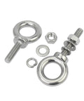 Heavy Duty Eye Bolts Kit For Outdoor Use, Weatherproof And Rust Resistant Hardware Set With High Load Bearing Capacity, Perfect For Ropes, Chains, Lifts, And Tethers In Rain, Sun, And Damp Conditions, M10 bolts with nuts and washers