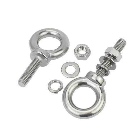 Heavy Duty Eye Bolts Kit For Outdoor Use, Weatherproof And Rust Resistant Hardware Set With High Load Bearing Capacity, Perfect For Ropes, Chains, Lifts, And Tethers In Rain, Sun, And Damp Conditions, M10 bolts with nuts and washers