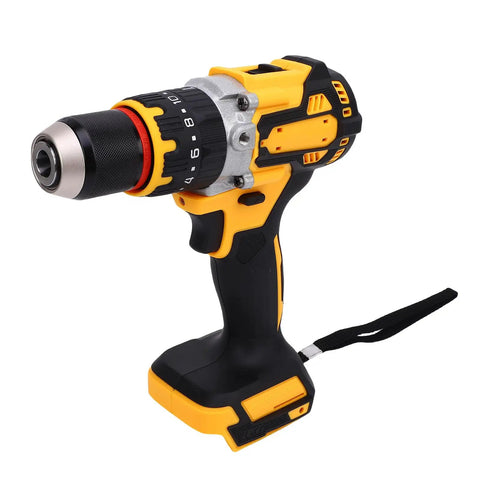 Kickass Performance Cordless Impact Drill With Brushless Motor cranking out 100 Nm of raw torque at 2000 rpm with ergonomic grip.