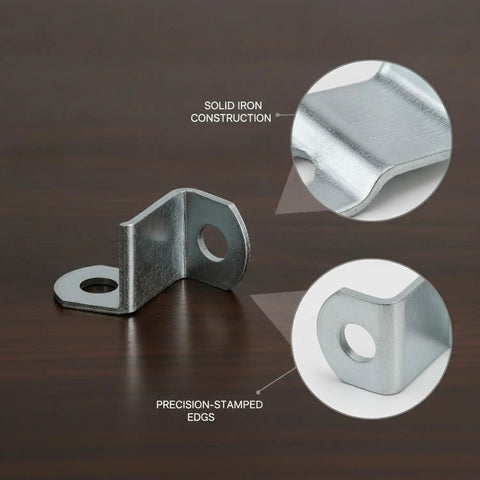 Right Angle Corner Bracket For Woodworking And DIY Furniture Repair Slim Silver Metal Brace Plate For 90 Degree Joints