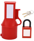 Rugged Industrial Socket Lockout Device For Maintenance, high strength durable PP nylon, red safety lockout plug with lock and keys