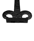 18 Inch Black Wrought Iron Fleur De Lis Strap Hinge Set Flush Mount Heavy Duty Gate And Door Hinges For Indoor Outdoor Pack Of 2