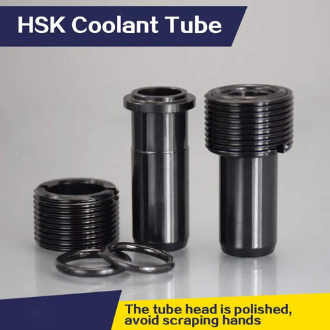 Pro Grade HSK100 Coolant Tube Set With O Ring Swivel Nut, 10 Pieces For HSK Tool Holders, Burr-Free Precision And Durable Fit, Coolant-Through Spindle Ready, Milling Gear You Can Rely On. HSK coolant tube parts with O-rings