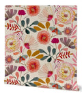 Wildflowers Floral Wallpaper Featuring Hella Smooth Matte Linen Texture And Truly PVC Free Composition Professional Grade Type II Paste Ready Wallcovering Super Durable Accent Decor For Modern Homes, showcasing a vibrant floral pattern.