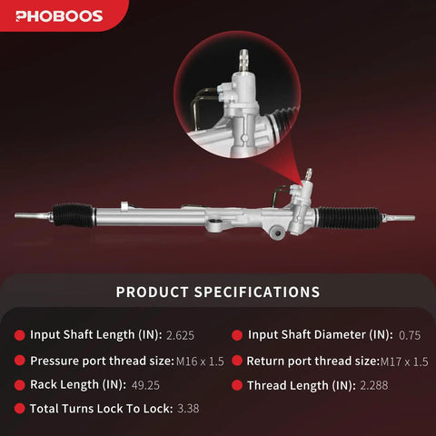 Image of Plug And Play Hydraulic Power Steering Rack And Pinion Assembly For Toyota Tundra 2000 2006 And Sequoia 2001 2007