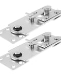 Heavy Duty Sectional Sofa Connectors 10 Pack Couch Interlocking Screws Rust Resistant Furniture Linking Pins, two metal coupling plates.