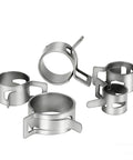 Cool 61 Piece Silver Hose Clamp Kit Plus Pliers For Cars And Home Plumbing Covers 1/4 To 7/8 Inch Water Pipe Clips Fasteners Perfect for Every Fixer Upper Job, silver hose clamps