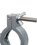 Close-up of the clamp component of the Dead Steady Electric Drill Stand Holder Knockout Multifunctional Metalworking Tool.