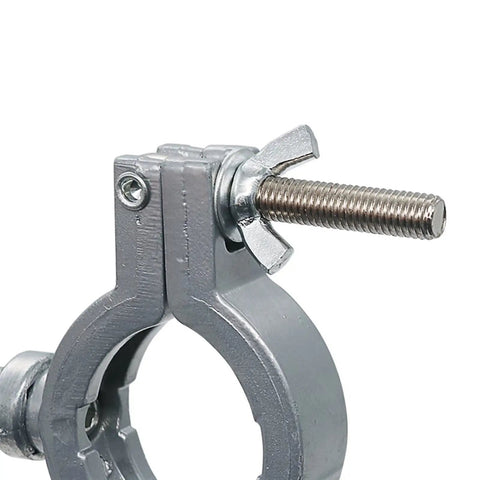 Close-up of the clamp component of the Dead Steady Electric Drill Stand Holder Knockout Multifunctional Metalworking Tool.