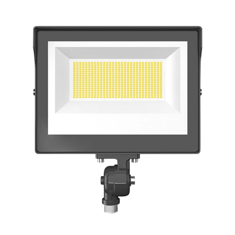 80W LED Outdoor Flood Light With Field Adjustable Color Temperature 3000K 4000K 5000K, 120-277V, IP65, front view