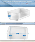 Upgraded Lifetime Right Door Shelf Basket Bin DA97-06419C Replacement For Refrigerators dimensions infographic