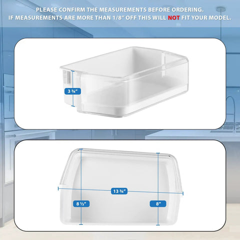 Upgraded Lifetime Right Door Shelf Basket Bin DA97-06419C Replacement For Refrigerators dimensions infographic