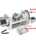 Wicked Smooth 4th Axis 5th A Axis Rotary Table For Cnc Router With T Slot Chuck Mount Plate 98mm Center Height gear and reduction ratios