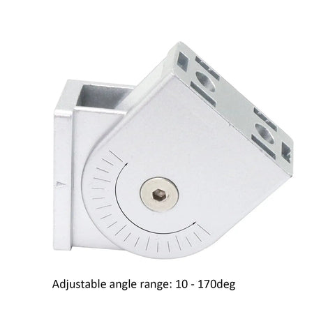 20x40 Aluminum Extrusion Pivot Joint Kit With End Brackets And Zinc Alloy Hinges Plus Hardware Including Cup Screws T Nuts And M5 Bolts For Sturdy 2040 Profile Builds, adjustable angle 10-170deg