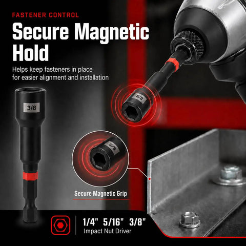 Real Deal 88 Piece Impact Driver And Magnetic Screwdriver Bit Set Tough Build S2 Steel secure magnetic nut driver for precise fastening.