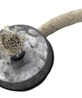 Close-up of Two Pack Galvanized Metal Lamp Lid with Wick for Regular Mouth Jars, Outdoor Lighting.