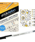 Draw Circuits With Conductive Ink Pen Kit, 11 Electronic Sticker Modules, And A 27 Lesson Workbook for DIY STEM projects.