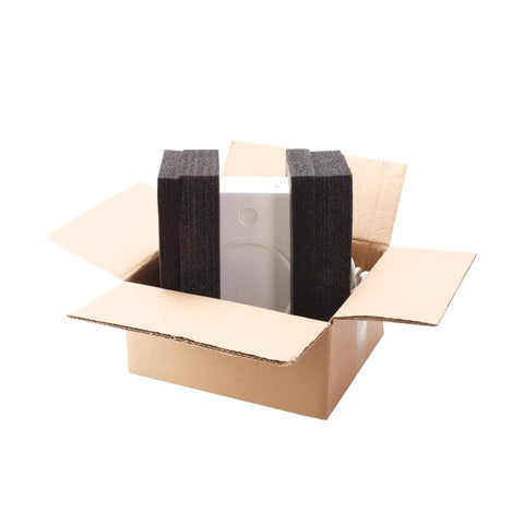 Heavy Duty 500W Step Up Transformer 110V To 220V Power Converter packaged in a cardboard box with foam inserts