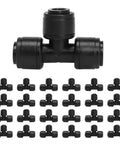 24 Pack One Quarter Inch Drip Irrigation Tee Connectors Quick Connect Fittings Push To Fit For One Quarter Inch Drip Tubing Sprinkler