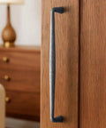 Weathered Nickel Zinc Alloy Cabinet Handles 10 Inch Hole Center Durable Rustic Kitchen And Bedroom Pulls on wooden cabinet