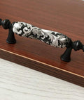 3 Inch Center To Center Ceramic Cabinet Pull Handle Porcelain Dresser Knob For Kitchen And Bathroom Hardware