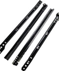 Single Pack Powder Coated Roller Drawer Slides For Kitchen Cabinets Telescopic Rail 17mm Width Durable Hardware
