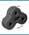 Premium 11mm Triple Hole Exhaust Muffler Hanger Kit With Heavy Duty Rubber Bushing Mount Bracket For XF And XJ Models From 2008 Through 2018 Tail Pipe Insulator That Cures Rattle And Delivers Smooth Ride Vibes, black rubber, 8.6x5.1x2.5cm