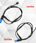 Brake pad wear sensor cables (pair) by Sianxaido, black with blue connectors, front and back views; fits X5/X6/X7 2019–2021