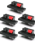 5 Piece Spring Speaker Terminal Clips Set, 2 Way Spring Connection Clip Jacks, Push Release Connector, black and red clips