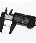 Digital caliper measuring 5x20mm fuse from Assorted 5x20mm Glass Tube Fuses Kit In Storage Case 100 Pieces Quick Blow Fuses From 1A To 25A 250V