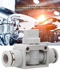 Durable Plastic Shut Off Valve with Quick Coupler for Industrial Air Systems and Pneumatic Equipment, 10mm Zinc Alloy