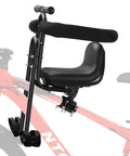 Front Mounted Child Bike Seat For Adult Mountain Bikes With Full Guardrail And Foot Pedals And Removable Foot Straps Adjustable
