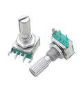Right Angle EC11 360 Degree Rotary Encoder With Switch And Digital Potentiometer, 15mm and 20mm Options, 5PIN, pack of three