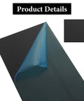 Front view: LOYORTY black anodized aluminum sheet blanks, 6 x 12 x 0.04 in, 4 sheets with blue protective film
