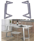 Built Tough V Shaped Table Legs In Sleek Matte Black With Adjustable Leveling Feet And 28 Inch Height for modern dining setup.