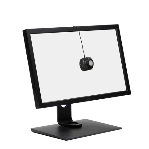 HL High Luminance Display Colorimeter For LCD Mini LED And OLED Monitors Calibrate Apple XDR And Other High Brightness Displays Up To 3000 Nits hanging on monitor