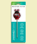Ladybug Themed Soil Moisture Meter For Indoor And Outdoor Plants With Easy Read Dial Water Saving Garden Gadget To Check Soil Moisture And Help Your Plants Thrive in packaging, showing ladybug design and moisture meter probe.