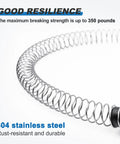 Extra Long Zipline Spring Brake For Backyard Kits, Beefed Up Heavy Duty 304 Stainless Steel Stopper, coiled spring detail