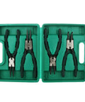 4 Pack 9 Inch Snap Ring Pliers Set Beefy Heavy Duty Internal External Circlip Pliers Kit With Straight And Bent Jaw Spring Loaded Precision For Ring Remover And Retaining Rings Green Handles
