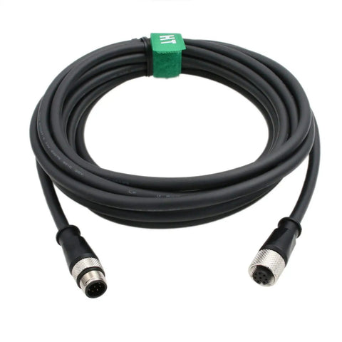 Pro Grade Industrial M12 A Coded 8 Pin Cable From 8 Pin Female To 8 Pin Male Shielded For Cognex In Sight Camera, 2 Meter Length