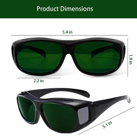 Laser Safety Glasses With Green Absorption Lens For Engravers And Cutters 5 Pack Black Frames Pro Grade Eye Protection