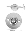 3 Sets Premium Silver Caster Wheels With Heavy Duty Roller Ball Bearings Slick Rolling Action For Office Chairs 360 Tight Swivel Multi Surface Replacement Upgrade showing dimensions and design.