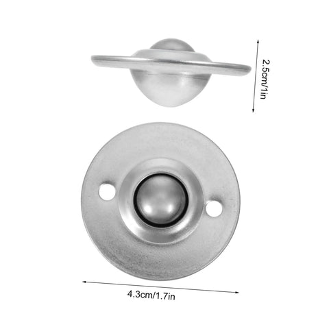 3 Sets Premium Silver Caster Wheels With Heavy Duty Roller Ball Bearings Slick Rolling Action For Office Chairs 360 Tight Swivel Multi Surface Replacement Upgrade showing dimensions and design.